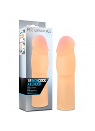 Телесная насадка-удлинитель на пенис PERFORMANCE 1.5INCH COCK XTENDER - 16 см. - Blush Novelties - в Грозном купить с доставкой