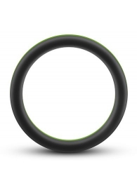 Черно-зеленое эрекционное кольцо Silicone Go Pro Cock Ring - Blush Novelties - в Грозном купить с доставкой