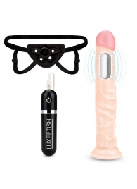 Регулируемые трусики с вибрирующей насадкой - 21 см. - Lux Fetish - купить с доставкой в Грозном