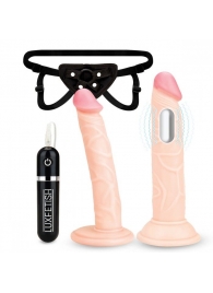 Регулируемые трусики с 2 насадками - 16 и 15 см. - Lux Fetish - купить с доставкой в Грозном