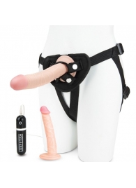 Регулируемые трусики с 2 насадками - 16 и 15 см. - Lux Fetish - купить с доставкой в Грозном