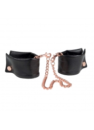 Черные мягкие наручники Entice French Cuffs с цепью - California Exotic Novelties - купить с доставкой в Грозном
