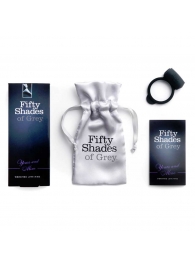 Темно-серое эрекционное кольцо Vibrating Love Ring с вибрацией - Fifty Shades of Grey - в Грозном купить с доставкой