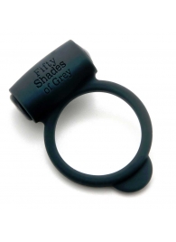 Темно-серое эрекционное кольцо Vibrating Love Ring с вибрацией - Fifty Shades of Grey - в Грозном купить с доставкой