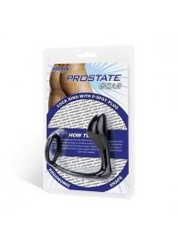 Стимулятор простаты с фиксацией эрекционным кольцом Prostate Gear - BlueLine - в Грозном купить с доставкой