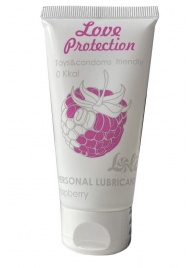 Лубрикант на водной основе с ароматом малины Love Protection Raspberry - 50 мл. - Lola Games - купить с доставкой в Грозном
