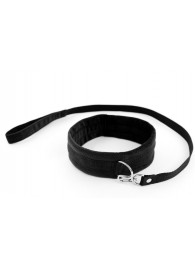 Черный ошейник My Rules с поводком - БДСМ Арсенал - купить с доставкой в Грозном