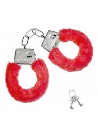 Красные плюшевые наручники с ключиками - Сима-Ленд - купить с доставкой в Грозном