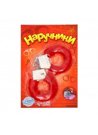 Красные плюшевые наручники с ключиками - Сима-Ленд - купить с доставкой в Грозном