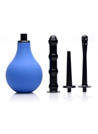 Анальный душ с 3 насадками Premium One-way Valve Anal Douche Set - XR Brands - купить с доставкой в Грозном