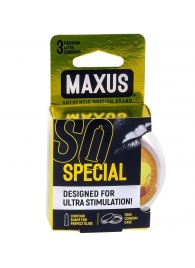 Презервативы с точками и рёбрами в пластиковом кейсе MAXUS Special - 3 шт. - Maxus - купить с доставкой в Грозном