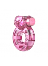 Розовое эрекционное виброкольцо Pink Bear - Baile - в Грозном купить с доставкой