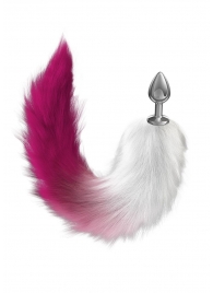 Серебристая анальная пробка с розовым хвостом Starlit - Lola Games - купить с доставкой в Грозном