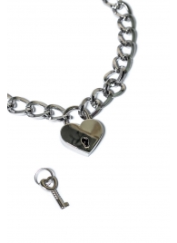 Серебристый ошейник Embrace с ключиком - Lola Games - купить с доставкой в Грозном