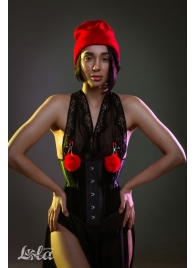 Зажимы на соски Angelic с красными меховыми шариками - Lola Games - купить с доставкой в Грозном