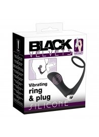 Черное эрекционное кольцо с анальной вибропробкой Vibrating Ring   Plug - Orion - в Грозном купить с доставкой