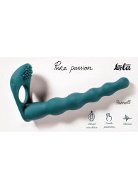 Зеленая вибронасадка для двойного проникновения Farnell - 17 см. - Lola Games - купить с доставкой в Грозном