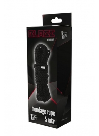Черная веревка для шибари DELUXE BONDAGE ROPE - 5 м. - Dream Toys - купить с доставкой в Грозном