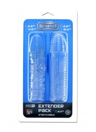 Комплект из 2 прозрачных насадок на пенис PENIS EXTENDER PACK - Dream Toys - в Грозном купить с доставкой