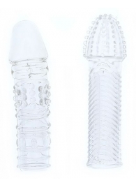 Комплект из 2 прозрачных насадок на пенис PENIS EXTENDER PACK - Dream Toys - в Грозном купить с доставкой