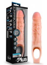 Телесный реалистичный фаллоудлинитель 9 Inch Silicone Cock Sheath Penis Extender - 22,86 см. - Blush Novelties - в Грозном купить с доставкой