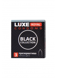 Черные презервативы LUXE Royal Black Collection - 3 шт. - Luxe - купить с доставкой в Грозном