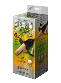 Пояс-трусики с 2 насадками Exotic-Sara - 16,5 см. - LOVETOY (А-Полимер) - купить с доставкой в Грозном
