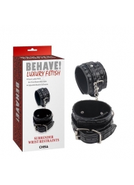 Черные наручники Surrender Wrist Restraints - Chisa - купить с доставкой в Грозном