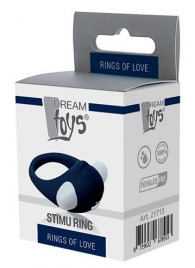 Гладкое синее эрекционное виброкольцо STIMU RING - Dream Toys - в Грозном купить с доставкой