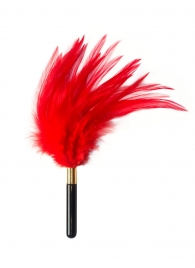 Красный перьевой тиклер Plume - 23 см. - Lola Lingerie - купить с доставкой в Грозном