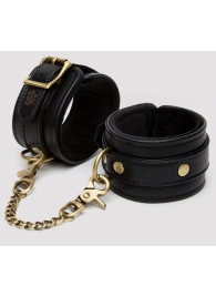 Черные оковы на ноги Bound to You Faux Leather Ankle Cuffs - Fifty Shades of Grey - купить с доставкой в Грозном