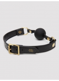 Черный кляп-шар Bound to You Faux Leather Ball Gag - Fifty Shades of Grey - купить с доставкой в Грозном