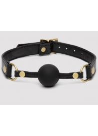 Черный кляп-шар Bound to You Faux Leather Ball Gag - Fifty Shades of Grey - купить с доставкой в Грозном