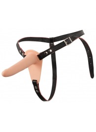 Телесный поясной страпон с вибрацией Vibrating Strap-On - 15,7 см. - Orion - купить с доставкой в Грозном