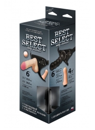 Черный пояс для женщин BEST SELECT с 3 насадками - LOVETOY (А-Полимер) - купить с доставкой в Грозном