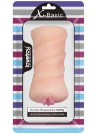 Телесный мастурбатор-вагина X-Basic Pocket Pussy без вибрации - Lovetoy - в Грозном купить с доставкой