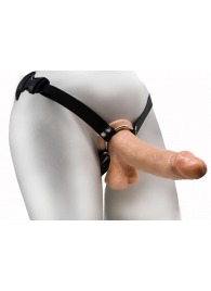 Реалистичный фаллос на регулируемых трусиках с кольцом - 17,5 см. - LOVETOY (А-Полимер) - купить с доставкой в Грозном