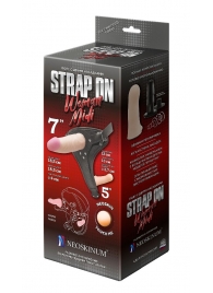 Реалистичный страпон Woman Midi с вагинальной пробкой - 19 см. - LOVETOY (А-Полимер) - купить с доставкой в Грозном