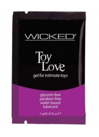 Лубрикант на водной основе для использования с игрушками WICKED Toy Love - 3 мл. - Wicked - купить с доставкой в Грозном
