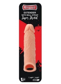 Телесная насадка EXTENDER WITH BALL STRAP 6.5 - 17 см. - Dream Toys - в Грозном купить с доставкой