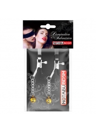 Оригинальные зажимы на соски с желтыми шариками - Notabu - купить с доставкой в Грозном