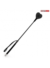 Черный стек с наконечником-сердечком - 54 см. - Notabu - купить с доставкой в Грозном