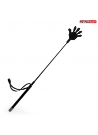 Черный стек с наконечником-ладошкой - 55 см. - Notabu - купить с доставкой в Грозном