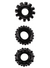 Набор из 3 черных эрекционных колец SET OF 3 COCKRINGS - Dream Toys - в Грозном купить с доставкой