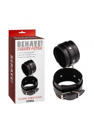 Черные оковы Classic Ankle Cuffs - Chisa - купить с доставкой в Грозном