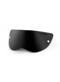 Черная плотная кожаная маска на глаза - БДСМ Арсенал - купить с доставкой в Грозном