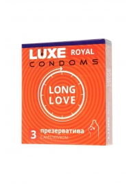 Презервативы с продлевающим эффектом LUXE Royal Long Love - 3 шт. - Luxe - купить с доставкой в Грозном