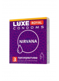 Презервативы с увеличенным количеством смазки LUXE Royal Nirvana - 3 шт. - Luxe - купить с доставкой в Грозном