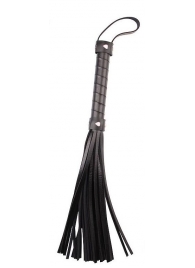 Черная многохвостая плеть Pleasure Whip - 46 см. - Chisa - купить с доставкой в Грозном