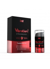 Жидкий интимный гель с эффектом вибрации Vibration! Strawberry - 15 мл. - INTT - купить с доставкой в Грозном